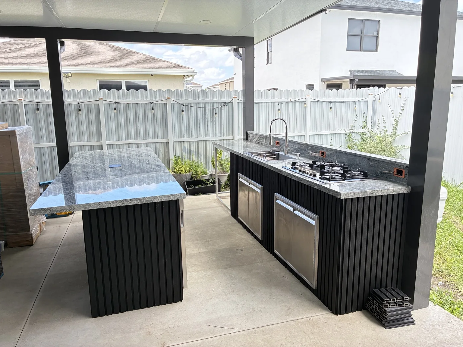 Finished outdoor kitchen project